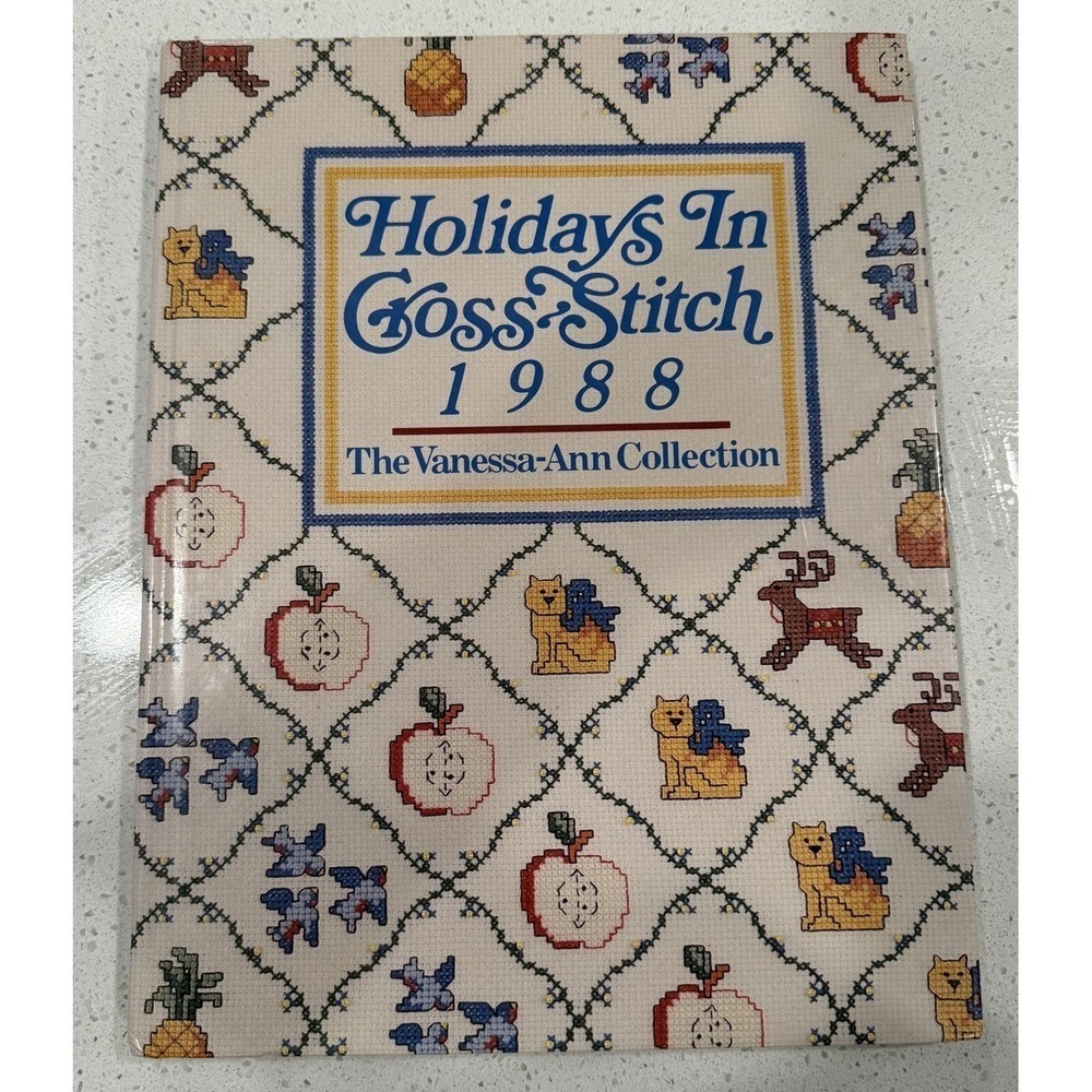 Holidays in Cross Stitch Patterns Book Crafting Cottagecore Grandmacore Vintage